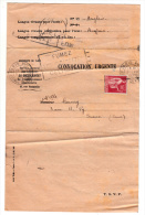 Convocation Du Service Central Des Examens Du Baccalauréat - Université De Paris - 1937 - Diplome Und Schulzeugnisse