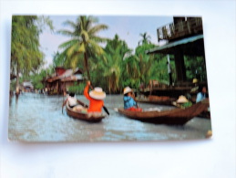 Carte Postale Ancienne : View Of  Klong Near BANGKOK - Thaïlande