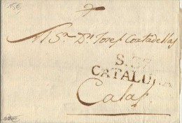 6300. Carta Entrea Pre Filetalica SOLSONA (Lerida) 1809 - ...-1850 Prephilately