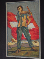 FÊTE NATIONALE SUISSE - 1er Août 1912 - PORTE-DRAPEAU - Non Voyagée - Excellent état - Port