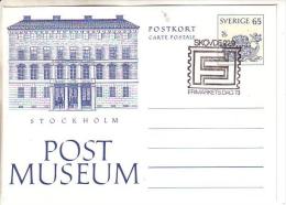 GOOD SWEDEN Postcard With Original Stamp 1973 - Post Museum - Postwaardestukken