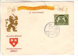 GOOD NETHERLANDS Postcard With Original Stamp 1943 - Perfins - Briefe U. Dokumente