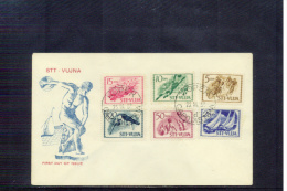 Trieste Zone B 1952 Michel 60-65 Sport FDC - Poststempel