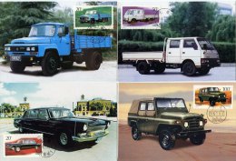 018. CHINA (1996 - 16). Cartes Maximum Cards - Vehicles - Truck, Car, Cross-country, Voitures, Camions, Fourgon - Sonstige & Ohne Zuordnung