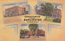 Vermont Burlington Greetings From Burlington Vermont Multiple 1953 - Burlington