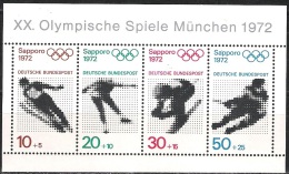 BRD 1971 MiNr.684 - 687 Block 6  ** Postfrisch Olympische Spiele Sapporo Und München  ( D 993 )günstige Versandkosten - Blokken