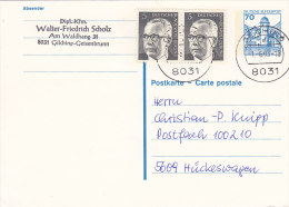 BRD P 136 II Mit ZFr BERLIN 2x 359und Stempel: Gilching 1.6.1993 - Postkarten - Gebraucht