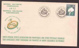 South Africa On Cover - 1977 - Sports Association For Paraplegics And Other Physically Disabled - Storia Postale