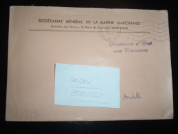 LETTRE OBL.MEC. 15-5-1976 PARIS 41 (75) + MARQUE SECRETARIAT D'ETAT AUX TRANSPORTS + MARINE MARCHANDE - Civil Frank Covers