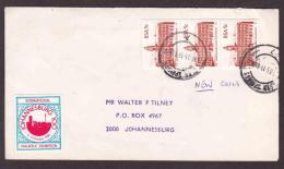 South Africa On Cover - 1982 4th Definitive Coils - Rissik Street Post Office With Cinderella - Covers & Documents