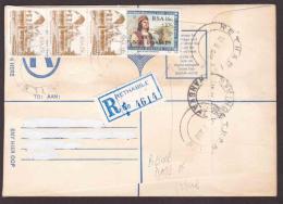 South Africa On Registered Cover - 1988 (1982) - Postmark Rethabile - South African Architecture, Natal Flood Disaster - Covers & Documents