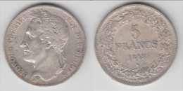 **** BELGIQUE - BELGIUM - 5 FRANCS 1848 LEOPOLD PREMIER - ARGENT - SILVER **** EN ACHAT IMMEDIAT - 5 Francs