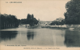 MAREUIL SUR AY - Le Canal Et Le Pont - Mareuil-sur-Ay