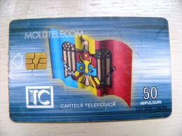 Chip Phone Card From Moldova, 2 Photos, 101 000 04/99, Flaf, Coat Of Arms, Eagle, Monument - Moldova