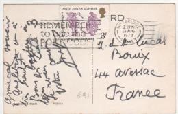 Timbre Yvert N° 691 / Carte , Postcard  Du 28/08/73  De Weybridge - Brieven En Documenten