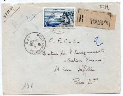 1958 - ENVELOPPE FM RECOMMANDEE POSTES AUX ARMEES AFN - GUERRE D´ALGERIE - SEUL SUR LETTRE - Guerra D'Algeria