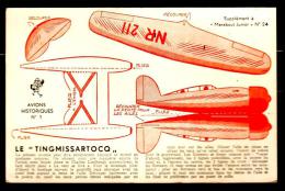 Supplément - Maquette à Construire " TINGMISSARTOCQ " Avion Historiques N° 1 Du MJ N° 24  - RRR. - Marabout Junior