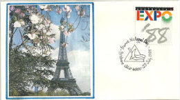 UNIVERSAL EXPO BRISBANE 1988. France National Day,    Enveloppe Souvenir Expo Brisbane 88. - Lettres & Documents