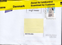 Netherlands Prioritaire Priority Label ROTTERDAM 2013 Cover Brief To Denmark EUROPA 1 Customs Douane Skat Zoll Label - Covers & Documents