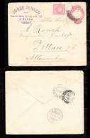 Brazil 1894 Uprated Stationery Cabecinha To ZITTAU Germany Stamp Dealer Rauch - Covers & Documents