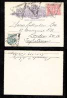 Brazil 1922 Uprated Stationery Letter Card To England Triangle Postmark URBANA PORTO ALEGRE - Briefe U. Dokumente