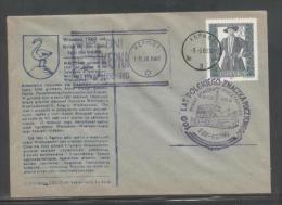 POLAND 1960 SCARCE COVER DAYS OF KEPNO TOWN SWAN 100 YEARS CENTENARY POLISH STAMPS COMM CANCELS STAGECOACH HORSES - Lettres & Documents