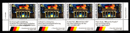 Marshall Islands MNH Scott #382 Strip Of 4 45c German Reunification With Tabs - Marshallinseln