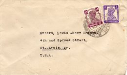 India Old Cover Mailed To USA - Cartas & Documentos