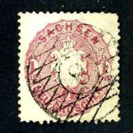 3649e  Saxony  Michel #16  Used ~  ( Cat.€13.00 )  Offers Welcome! - Sachsen