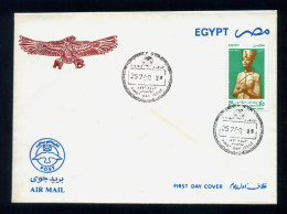 EGYPT / 1997 / AIRMAIL / WOODEN STATUE OF TUTANKHAMUN / FDC - Cartas & Documentos