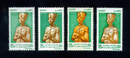 EGYPT / 1997 / AIRMAIL / 4 DIFFERENT ISSUES / WOODEN STATUE OF TUTANKHAMUN / MNH / VF - Nuevos