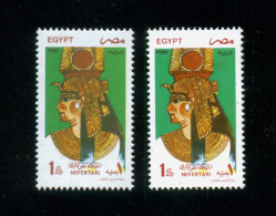 EGYPT / 1997 / 2 DIFFERENT ISSUES / QUEEN NEFERTARI / MNH / VF - Nuevos