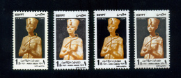 EGYPT / 1997 / AIRMAIL / 4 DIFFERENT ISSUES / WOODEN STATUE OF TUTANKHAMUN / MNH / VF - Ongebruikt