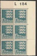 Czeslaw Slania. Dernmark 1971. Coat Of Arms. Michel 513, Plate-6-block MNH. - Neufs