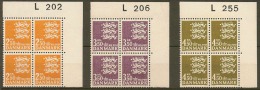 Czeslaw Slania. Denmark 1972. Coat Of Arms. Michel 526-28,  Plate-block MNH. - Neufs