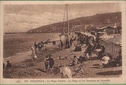 14 DEAUVILLE - La Plage Fleurie - La Plage Et Les Hauteurs De Trouville - Deauville