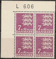 Denmark 1978. Coat Of Arms. Michel 659, Plate-block MNH. - Unused Stamps