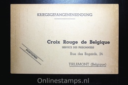 Belgium  La Croix Rouge Belgique, POW Post To Tirlemont  Dec 1940 From Fulda Germany - Guerra '40-'45 (Storia Postale)