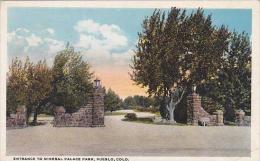 Colorado Pueblo Entrance To Mineral Palace Park 1923 - Pueblo