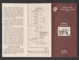 INDIA, 1990, Ho Chi Minh, (1890-1969), Vietnamese Communist Party Leader, Residence And Portrait, Folder - Cartas & Documentos