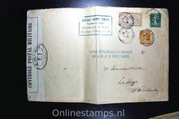 France: Cover Paris To La Haye , 1918 Mixed Stamps, Censor Opened - Cartas