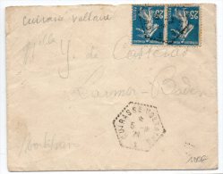 1926 - RARE ENVELOPPE Du CUIRASSE VOLTAIRE Pour LARMON BADEN (MORBIHAN) - POSTE NAVALE - Seepost