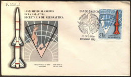 ARGENTINA   - ANTARTICA - BASE - ROCKET - MAPS - FDC - 1966 - Basi Scientifiche