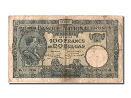 Billet, Belgique, 100 Francs-20 Belgas, 1931, 1931-07-03, TB - 100 Franchi & 100 Franchi-20 Belgas