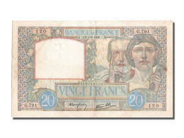 Billet, France, 20 Francs, 20 F 1939-1942 ''Science Et Travail'', 1940 - 20 F 1939-1942 ''Science Et Travail''