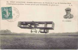 PORT-AVIATION - Grande Quinzaine De Paris Du 7 Au 21 Octobre 1909 - L'Aéroplane-système Voisin Piloté Par GODRON - Meetings