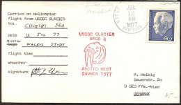 GERMANY  - HELICOPTER POST Feom USCGS  GLACIER - MISION WALRUS   - 1977 - Antarctic Expeditions