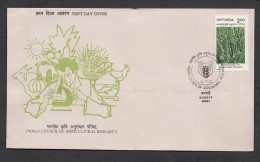 INDIA, 1990,  FDC,  Indian Council Of Agricultural Research, Agriculture,   Bombay Cancellation - Briefe U. Dokumente