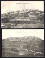 LOT 2 CPA ANCIENNES- FRANCE- LAUZERTE (82)- 2 VUES GENERALES DIVERSES EN HIVER- GROS PLAN- CULTURES- - Lauzerte