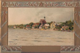 POSTCARD -PAINTING OF GERMAN TOWN BY MARCKS 1900 CA. - Paintings
